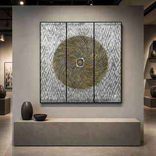 Abstract Pine Wood Carving Wall Decor product view 2
