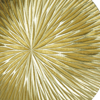 Golden Pine Wood Carving Plate Wall Decor