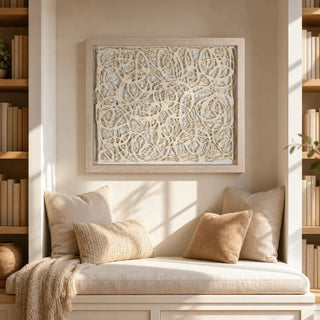 Ivy Bronx Abstract Paper Mache Wall Decor Shadow Box Wall Decor