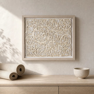 Ivy Bronx Abstract Paper Mache Wall Decor Shadow Box Wall Decor