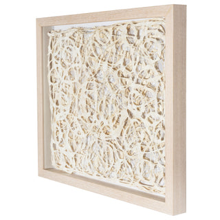 Abstract Handmade Paper Mache Shadow Box Wall Art
