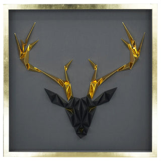 Origami Buck Shadow Box Wall Decor