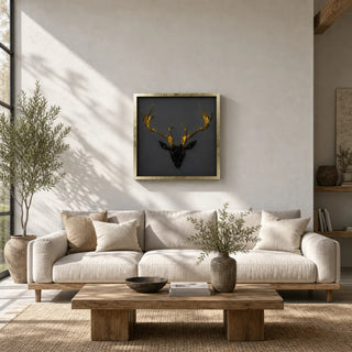 Origami Buck Shadow Box Wall Decor