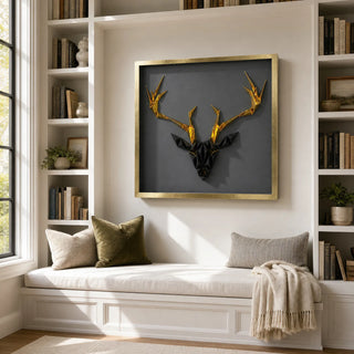 Origami Buck Shadow Box Wall Decor
