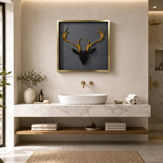 Origami Buck Shadow Box Wall Decor