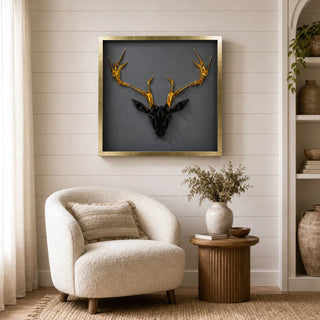 Origami Buck Shadow Box Wall Decor