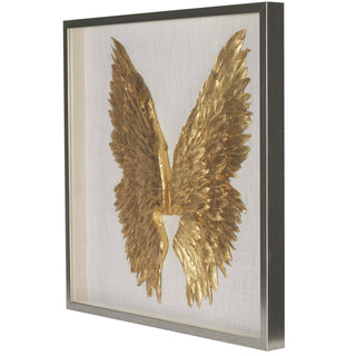 Gold Wings Shadow Box Handmade Wall Art Décor