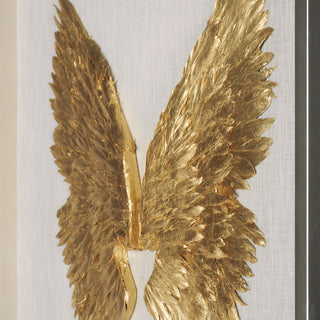 Gold Wings Shadow Box Handmade Wall Art Décor