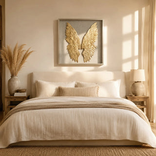 Gold Wings Shadow Box Handmade Wall Art Décor