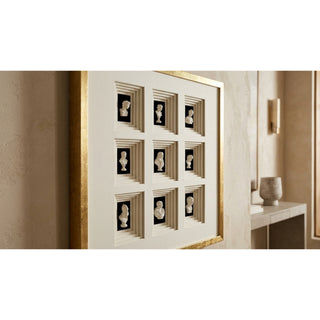 Miniature Plaster Statues Shadow Box Wall Art Décor