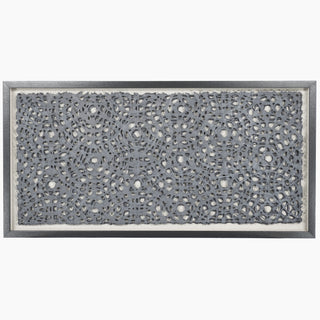 Oversized Handmade Paper Mache Ripples Shadow Box Wall Art Décor
