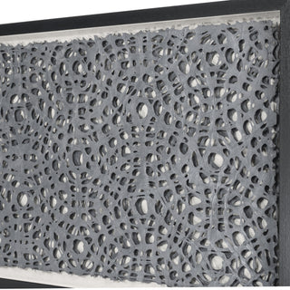 Oversized Handmade Paper Mache Ripples Shadow Box Wall Art Décor