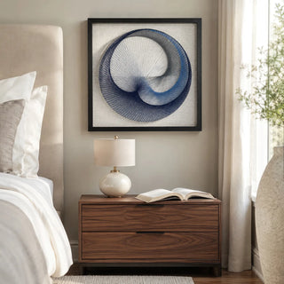 Abstract Blue String Art Shadow Box Wall Art Décor
