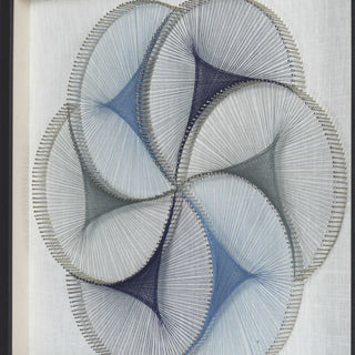 Abstract Blue String Art Shadow Box Wal Art Décor