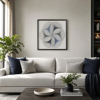 Abstract Blue String Art Shadow Box Wall Art Décor