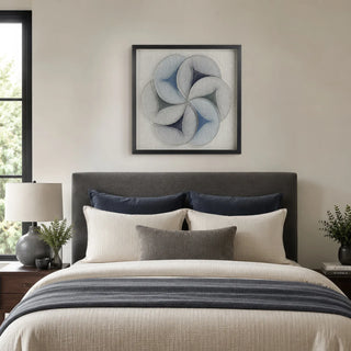 Abstract Blue String Art Shadow Box Wall Art Décor