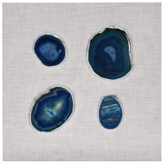 Handmade Frameless 4-Piece Agate Collection Wall Art Décor