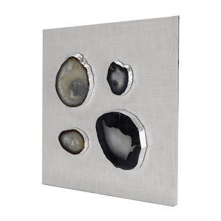 Handmade Frameless 4-Piece Agate Collection Wall Art Décor