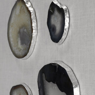 Handmade Frameless 4-Piece Agate Collection Wall Art Décor