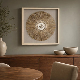 Weed & Sea Shell Shadow Box Wall Décor