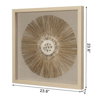 Weed & Sea Shell Shadow Box Wall Décor