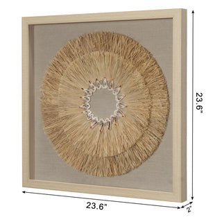 Weed & Sea Shell Shadow Box Wall Décor