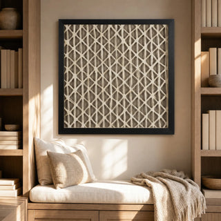 Abstract Handmade Papier Mache Shadow Box Wall Art