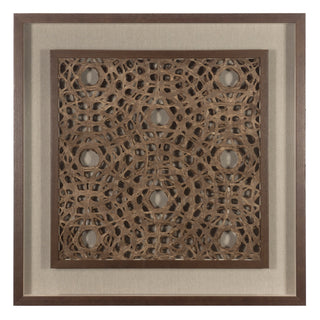 Large Abstract Handmade Papier Mache Shadow Box Wall Art