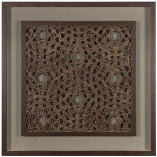 Large Abstract Handmade Papier Mache Shadow Box Wall Art