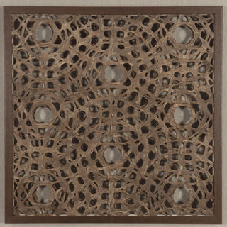 Large Abstract Handmade Papier Mache Shadow Box Wall Art