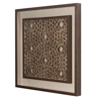 Large Abstract Handmade Papier Mache Shadow Box Wall Art