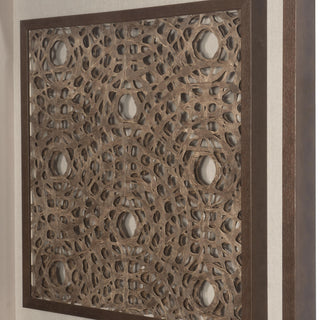 Large Abstract Handmade Papier Mache Shadow Box Wall Art