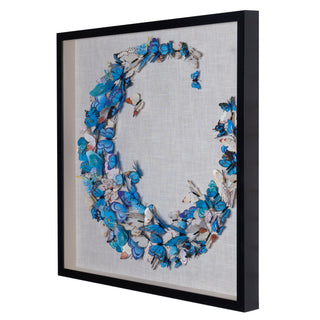 Blue Butterfly Crescent Shadow Box Wall Decor product view 18