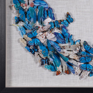 Blue Butterfly Crescent Shadow Box Wall Decor product view 16