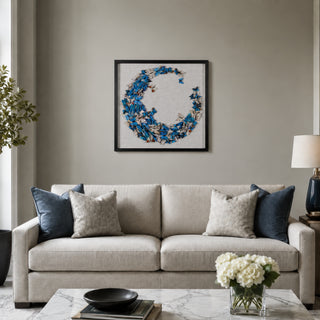 Blue Butterfly Crescent Shadow Box Wall Decor product view 15