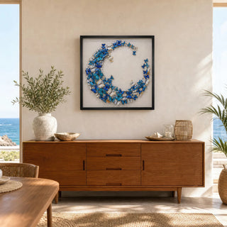 Blue Butterfly Crescent Shadow Box Wall Decor product view 13