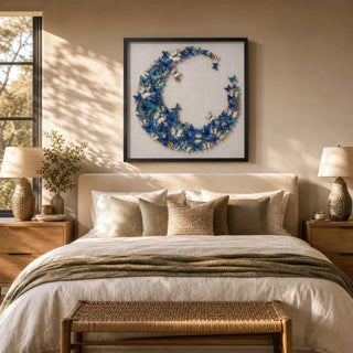 Blue Butterfly Crescent Shadow Box Wall Decor product view 10