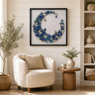 Blue Butterfly Crescent Shadow Box Wall Decor product view 11