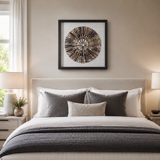 Pencil Urchin Handmade 3D Dimensional Mixed Media Wall Sculpture (MS47951）