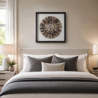 Pencil Urchin Handmade 3D Dimensional Mixed Media Wall Sculpture (MS47951）