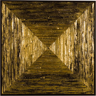 Handmade Gold Pine Wood Carving Wall Décor