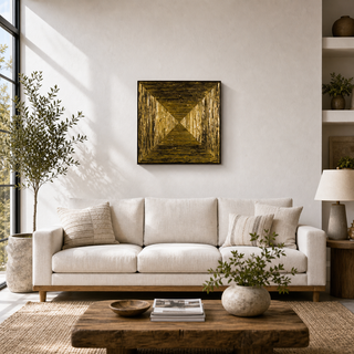 Handmade Gold Pine Wood Carving Wall Décor product view 8