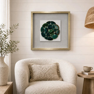 Handmade Shattered Agate Shadow Box Wall Décor