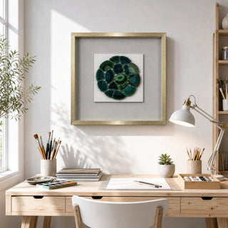 Handmade Shattered Agate Shadow Box Wall Décor