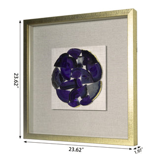 Handmade Shattered Agate Shadow Box Wall Décor