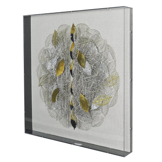 Leaf Pile Acrylic Shadow Box Handmade Wall Art Home Décor