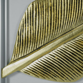 Gold Palm Leaf Handmade Wall Art Home Décor Set of 3