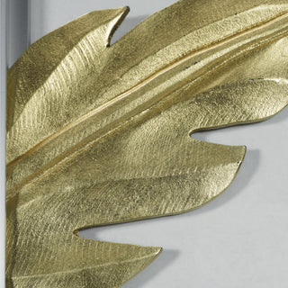 Gold Palm Leaf Handmade Wall Art Home Décor Set of 3