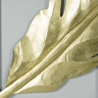 Gold Palm Leaf Handmade Wall Art Home Décor Set of 3