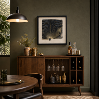 2-Tone Banana Leaf Shadow Box Wall Décor